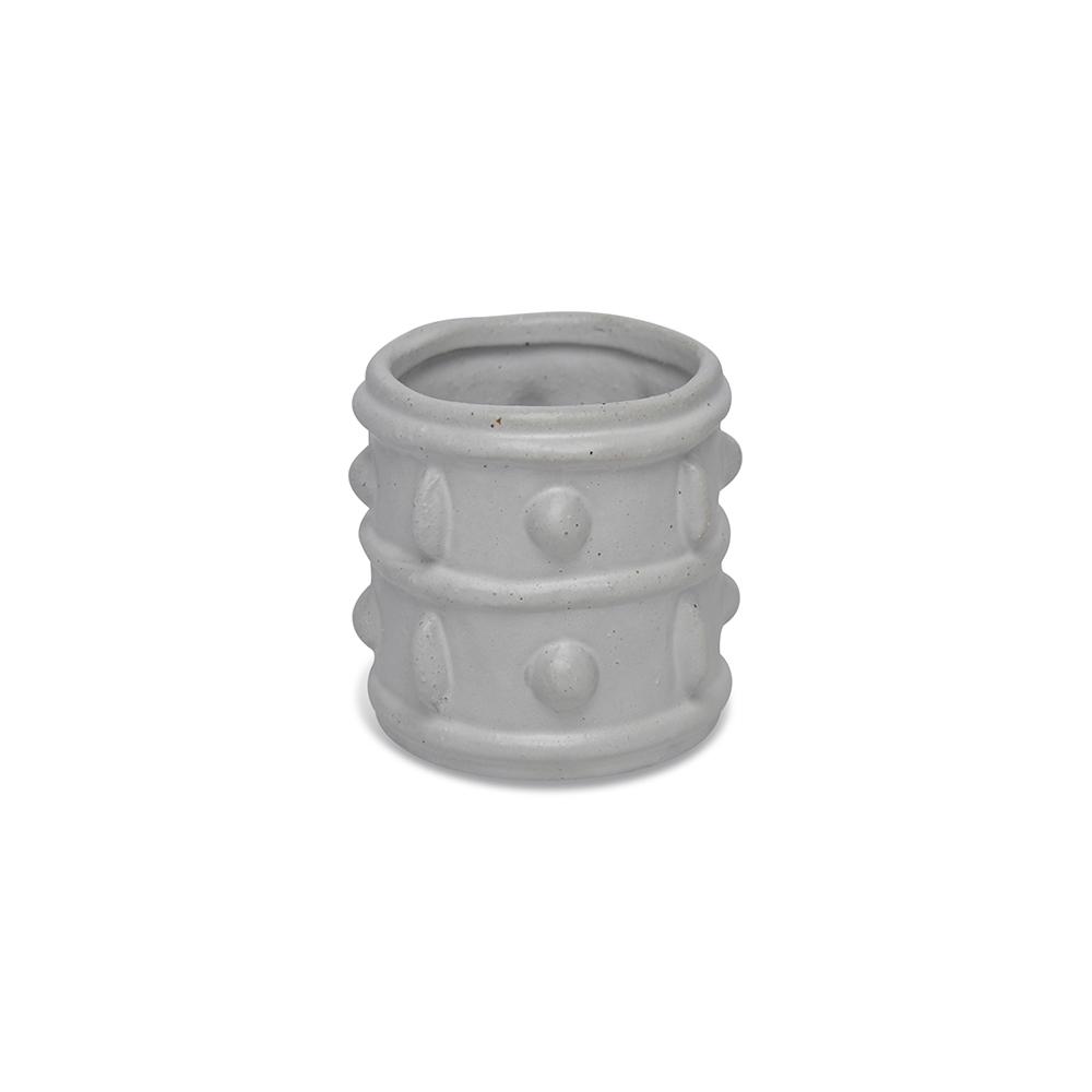 Kaarsenpot Rond Wit