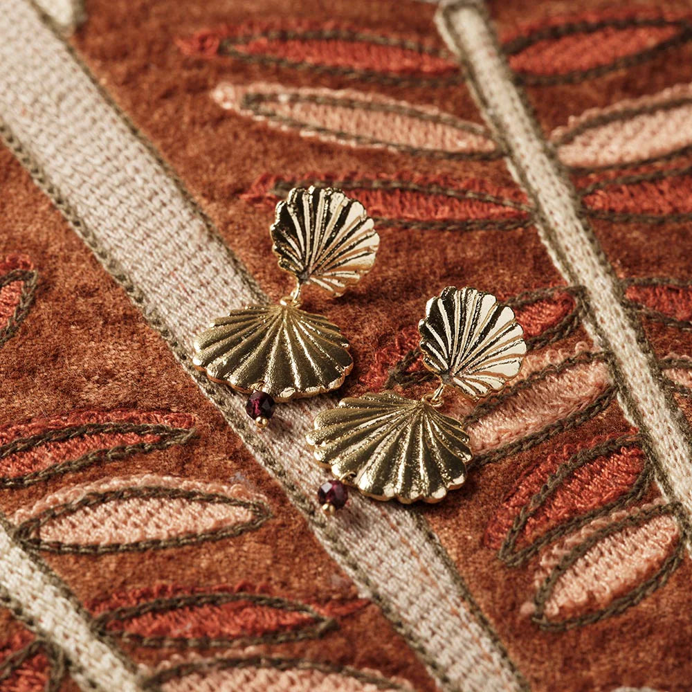 Expressive Garnet Earrings