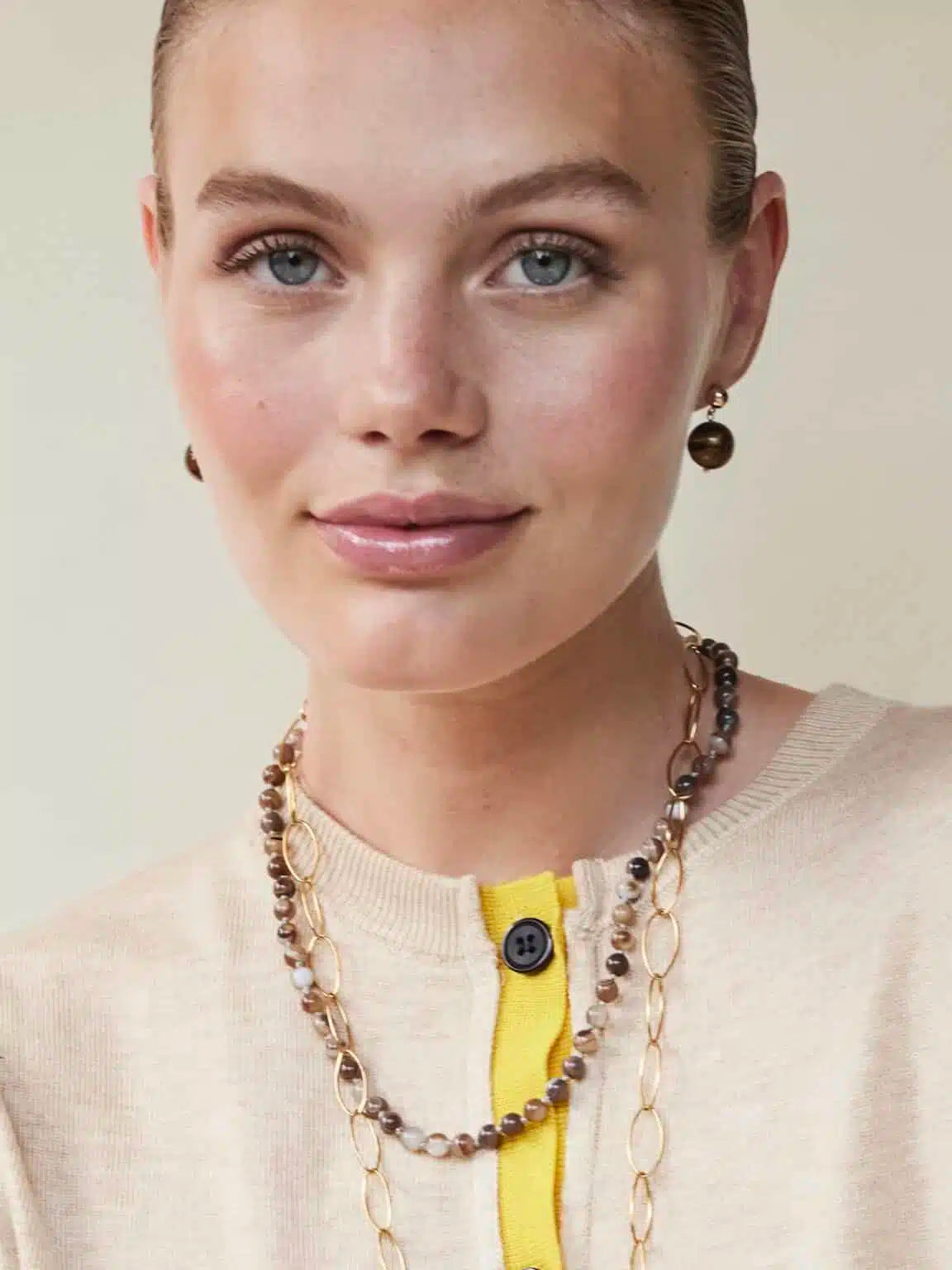 Fijne gemstone ketting / agaat-mêlée