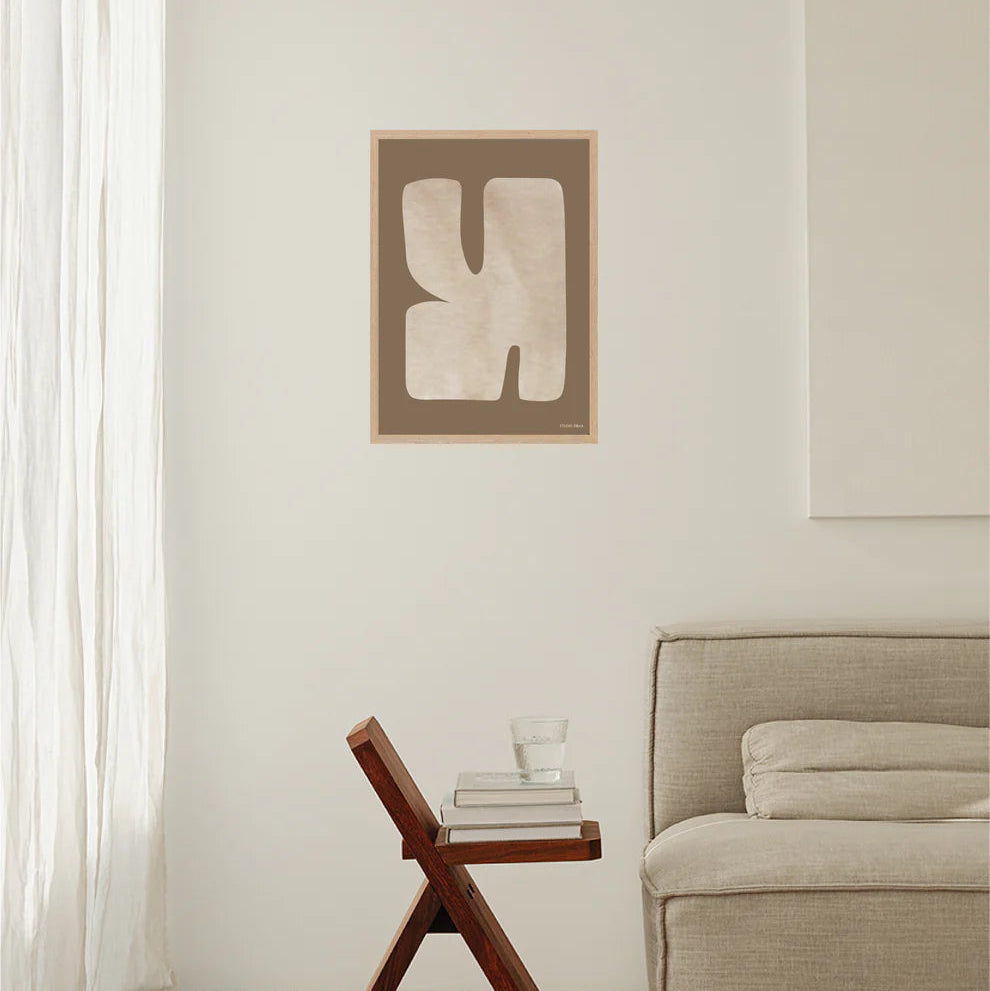 Formas Organicas Eco Poster | Brown