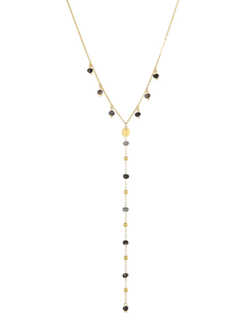 Gemstone Cascade ketting / grijs