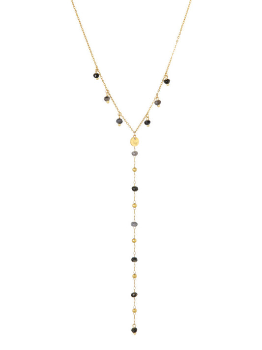 Gemstone Cascade ketting / grijs