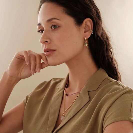 Gemstone Relief Ear Cuff Aventurine