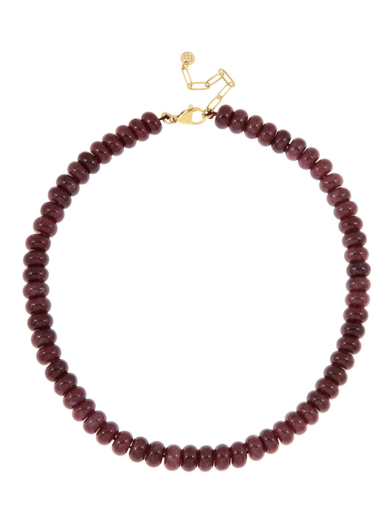 Gemstone ketting / aubergine