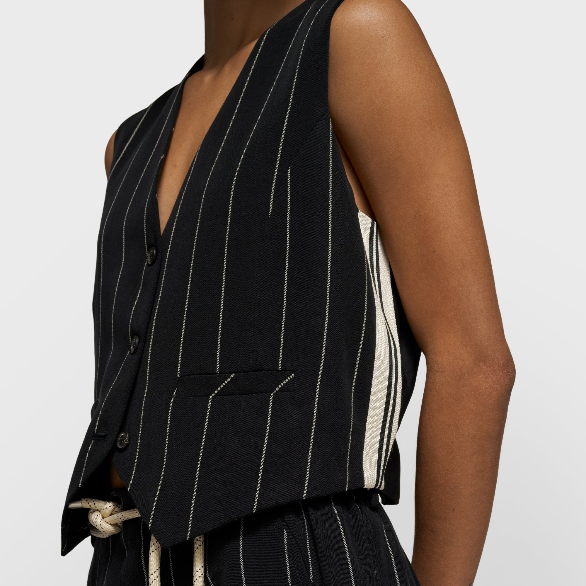 gilet pinstripe