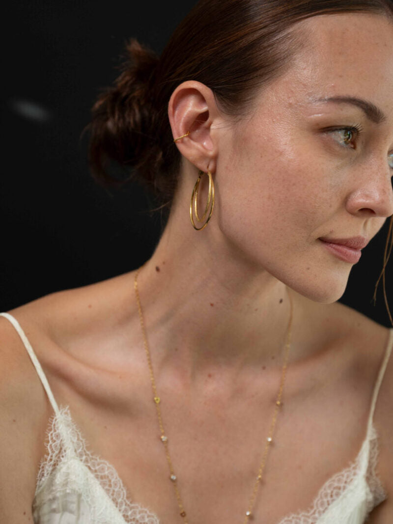 Golden hoops "double"