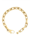 Afbeelding laden in Galerijviewer, Grove ovale schakelarmband verguld
