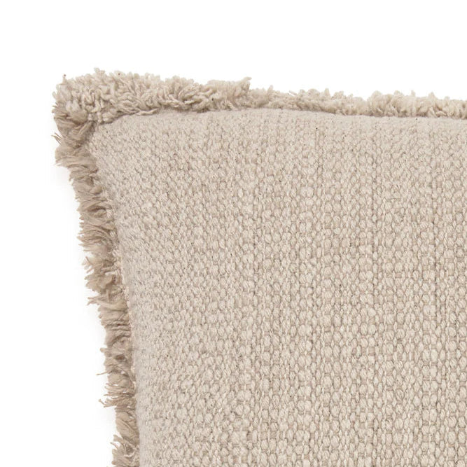 Handloom Rectangular Cushion Beige