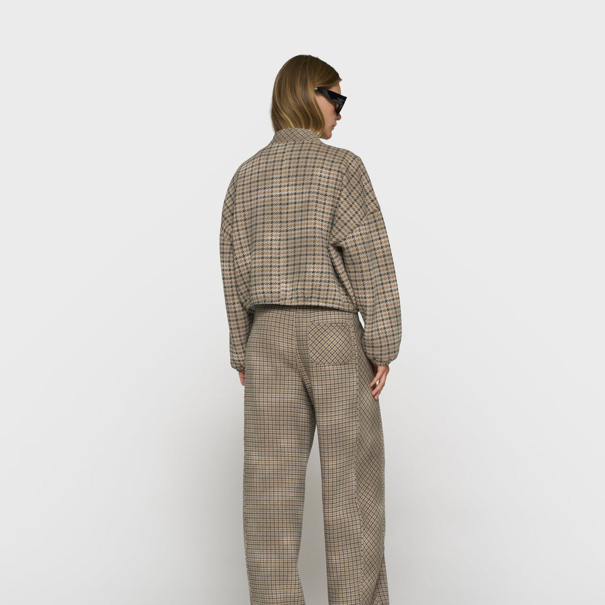 check cardigan reversible