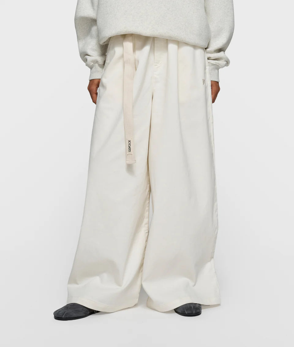 wide pants jog twill