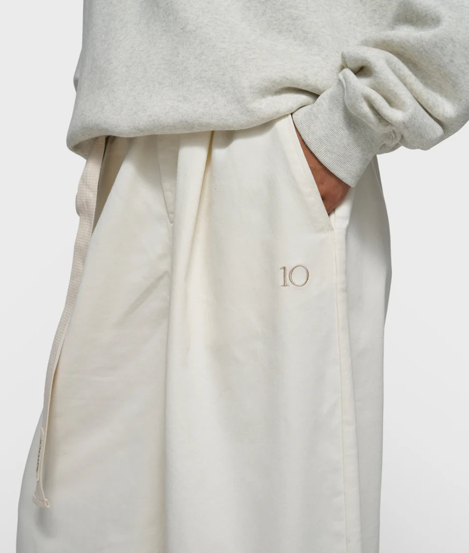 wide pants jog twill