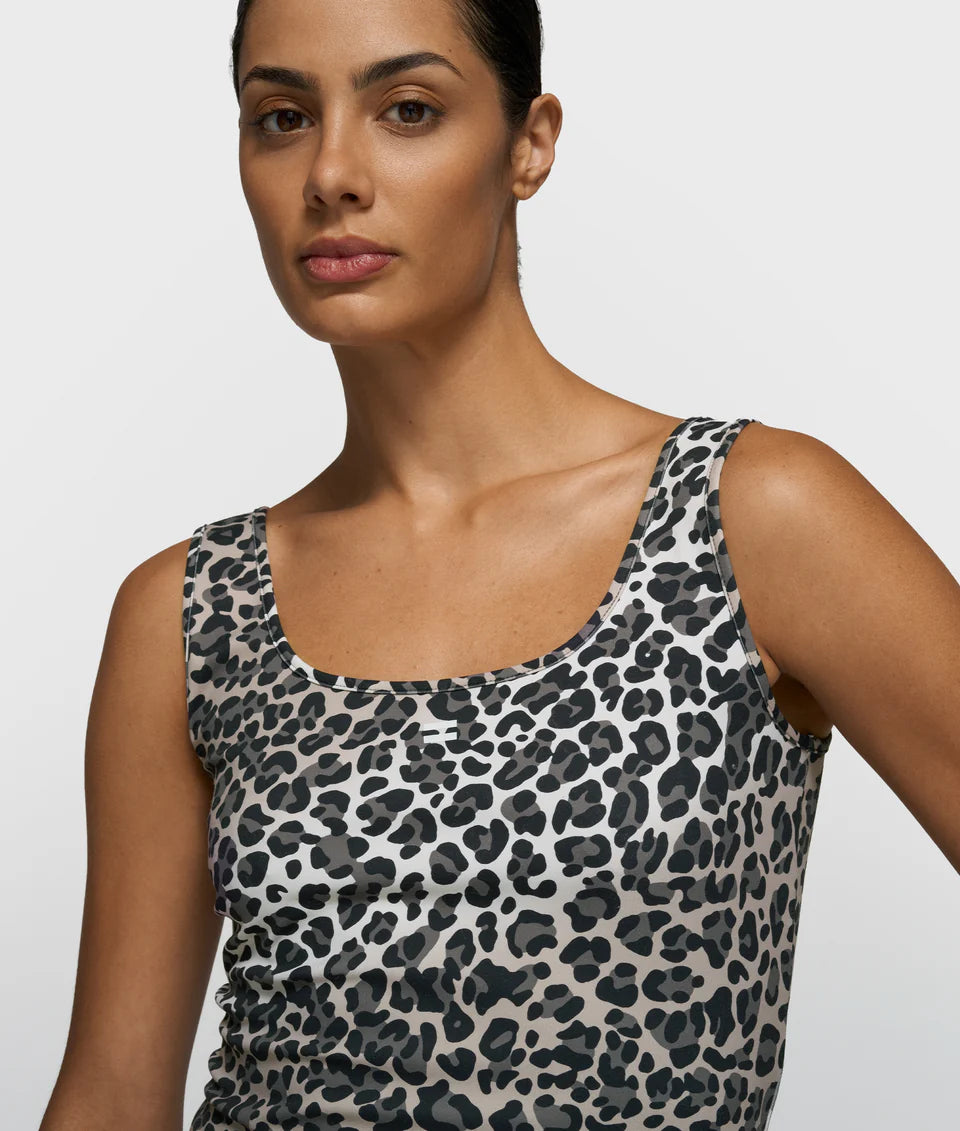 slimfit tanktop leopard