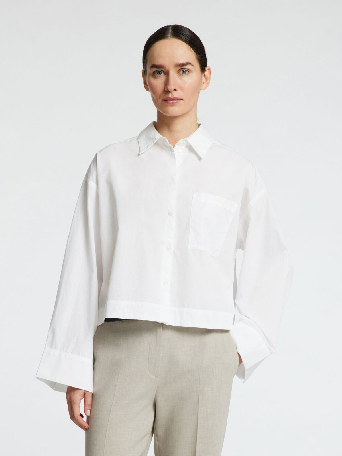 SLWASTHA LS CROPPED BOXY SHIRT NOOS