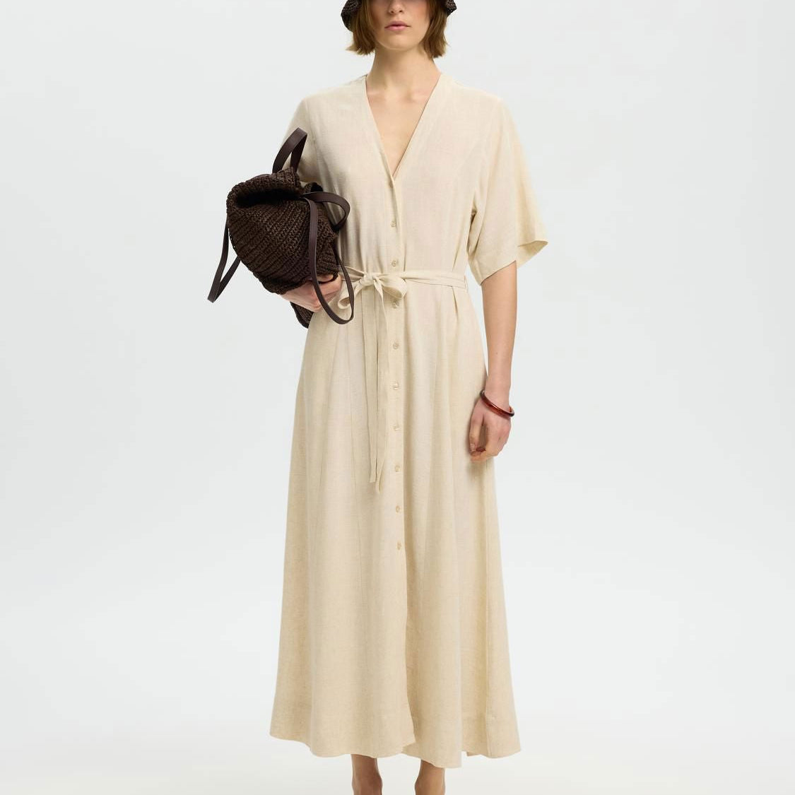 SLWVIVA REGULAR LINEN BLEND DRESS NOOS
