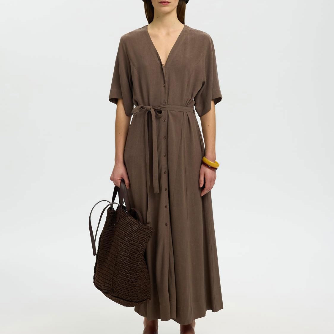 SLWVIVA REGULAR LINEN BLEND DRESS NOOS