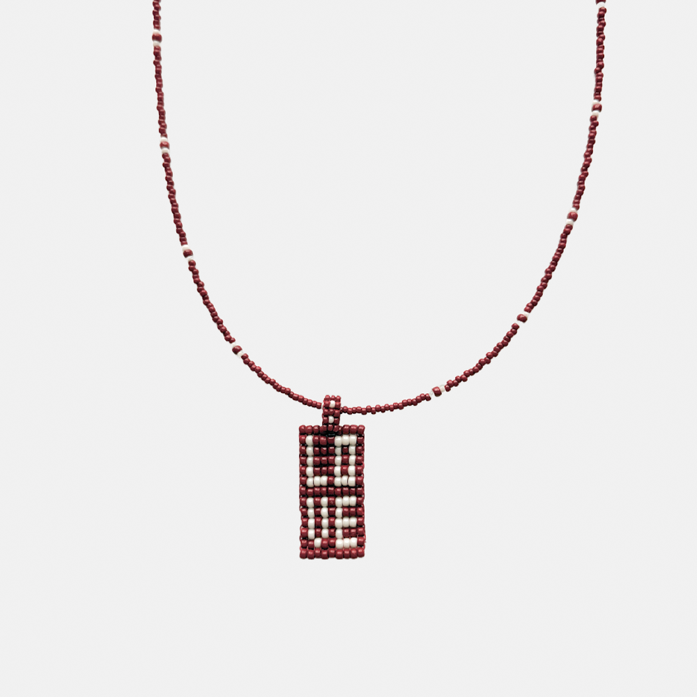 Cils Beaded LOVE Necklace Long | Red
