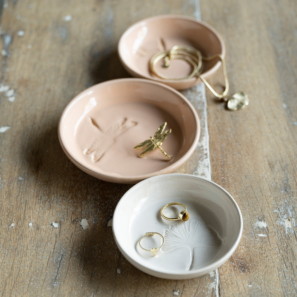 Jewelry dish Gingko natural