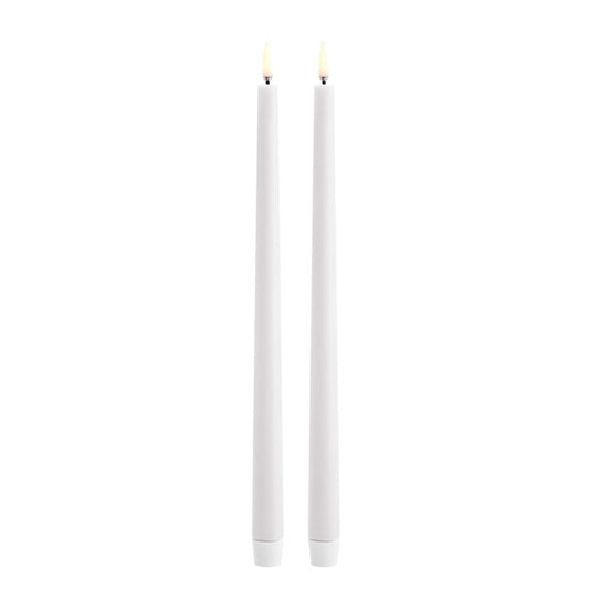Nordic white - LED kaars lang 2st