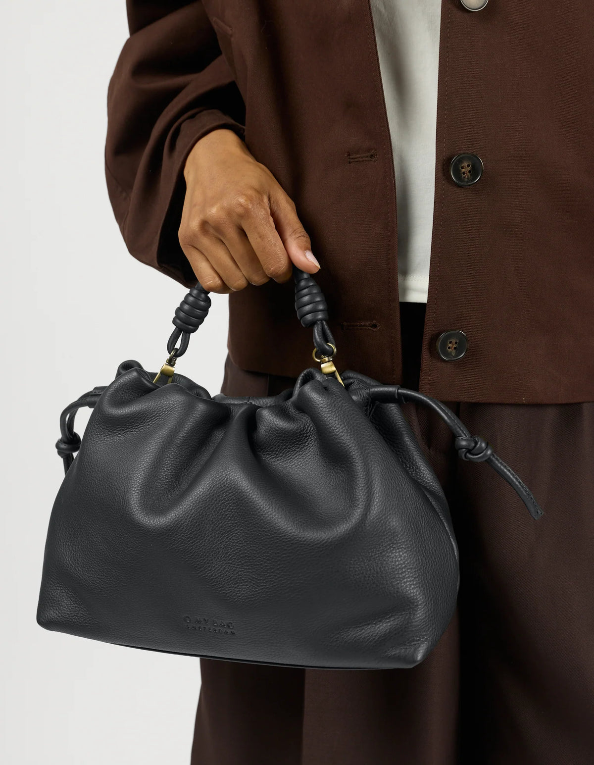 Kiki Midi Black Soft Grain Leather
