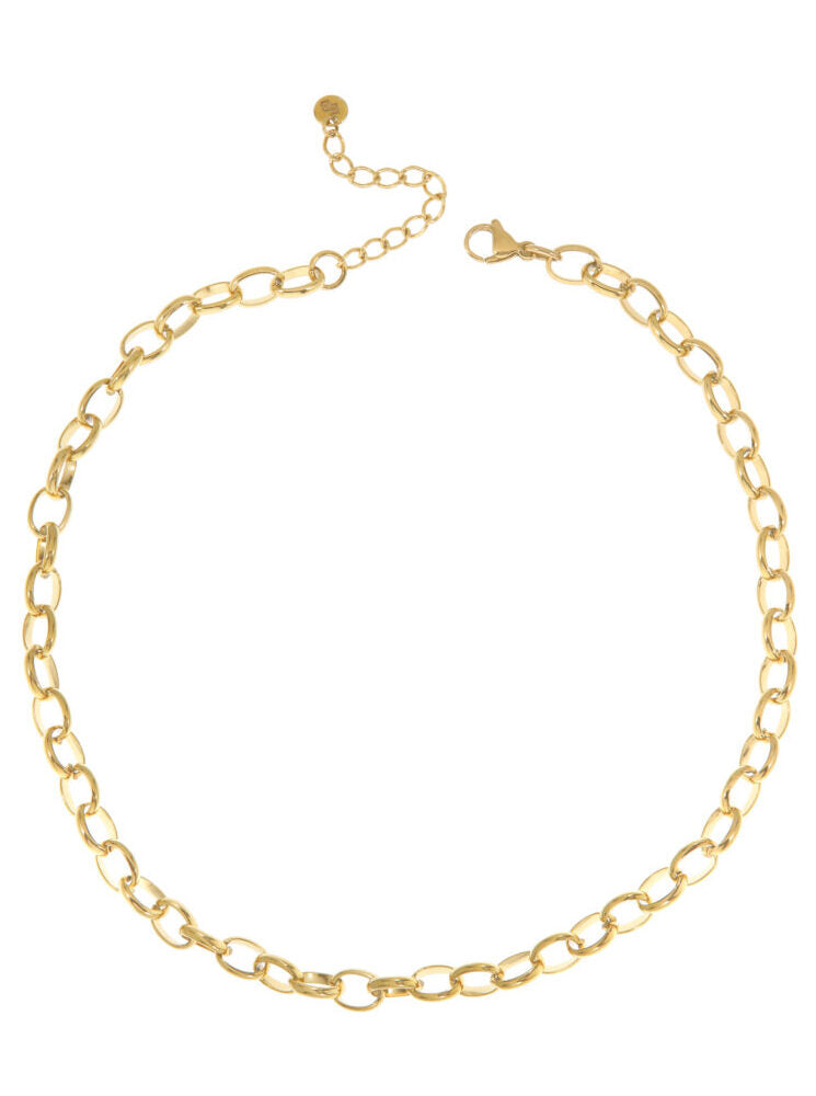 Kort ketting met grove ovale schakels