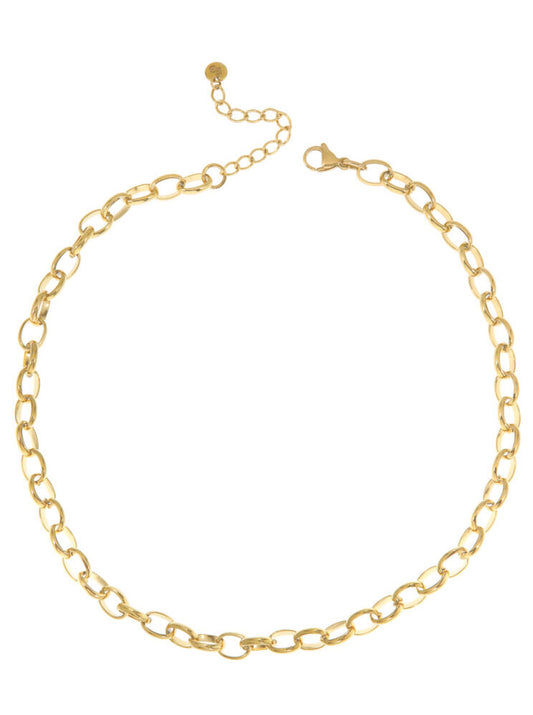 Kort ketting met grove ovale schakels