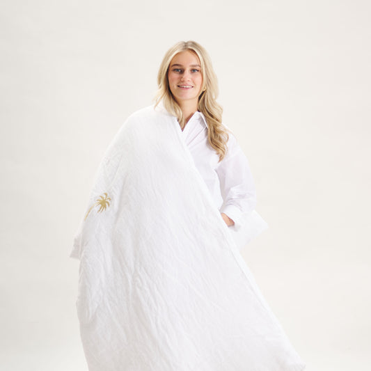 Cozy Cover Wit Palm Goud