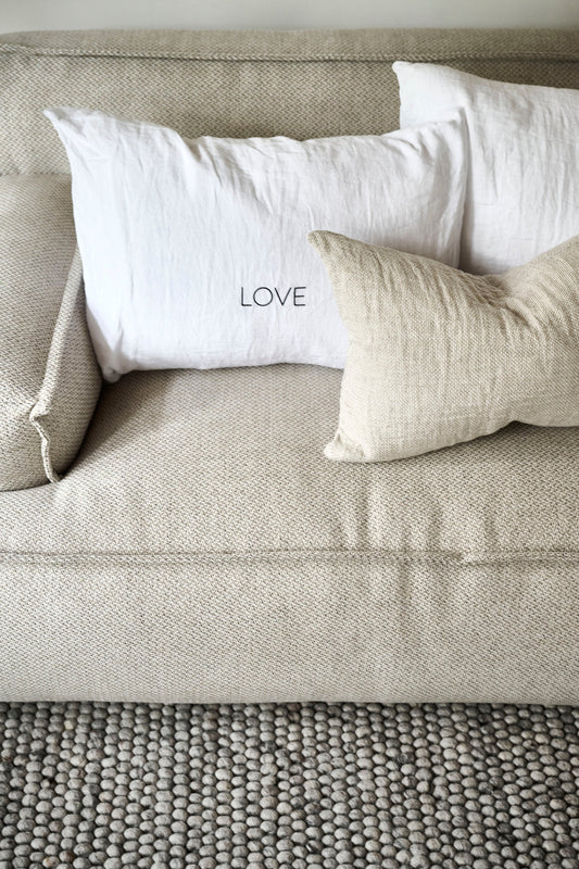 Kussenhoes Zand LOVE Zwart