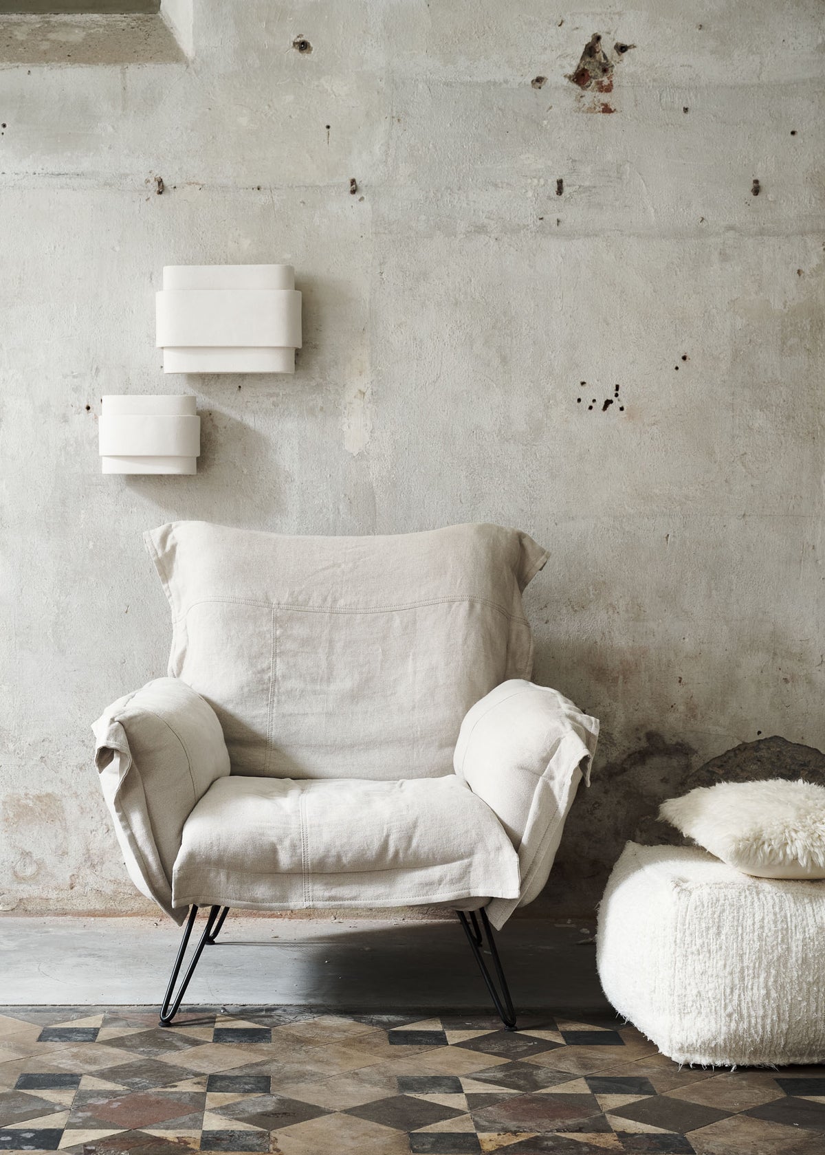 Wandlamp Louis Small Beige