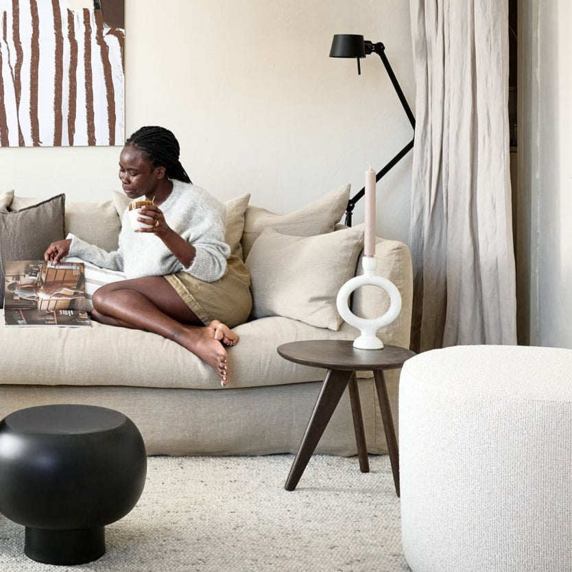 Fin Side Table Dark Smoked Oak