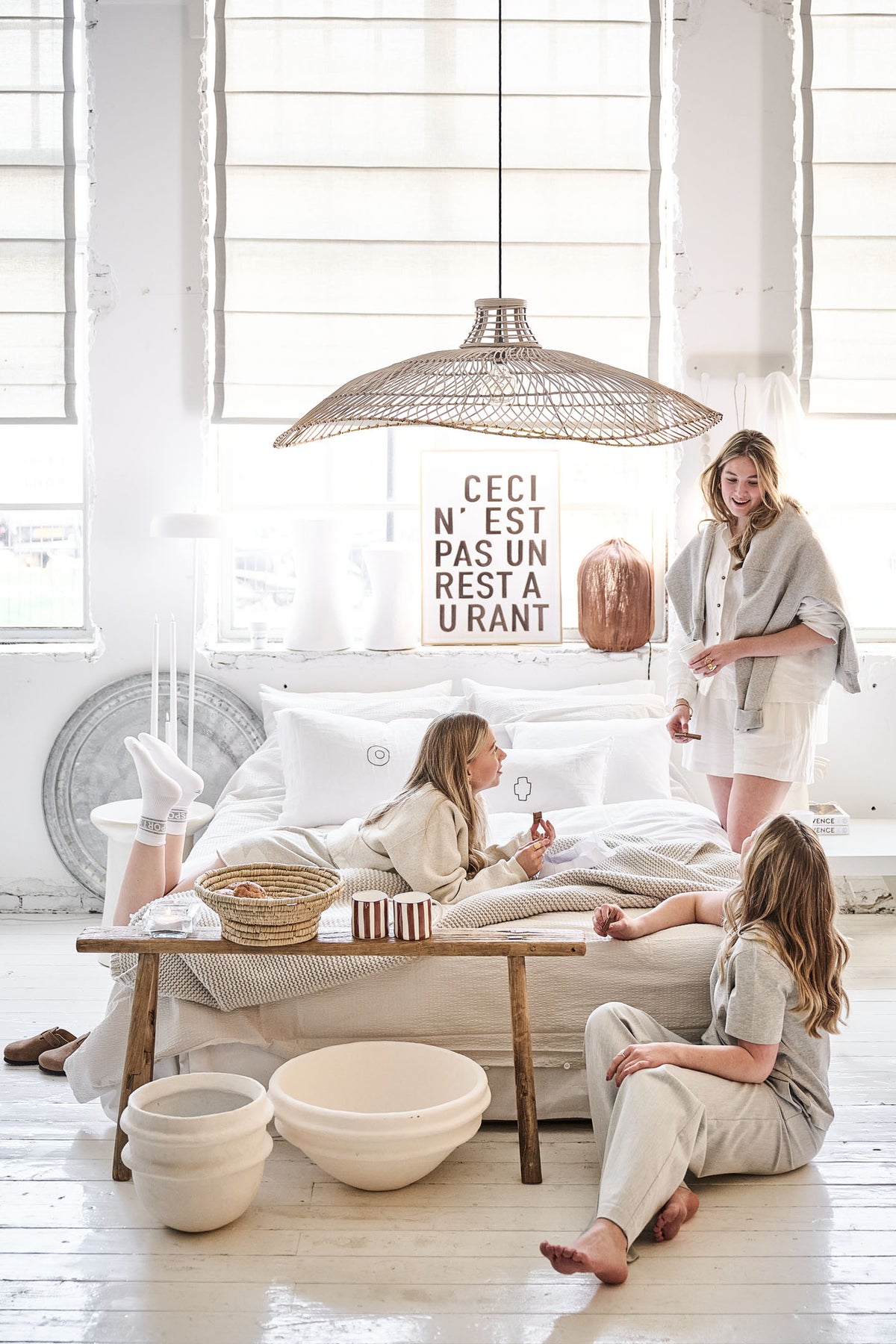 Soleil Hanging Lamp Sand Color