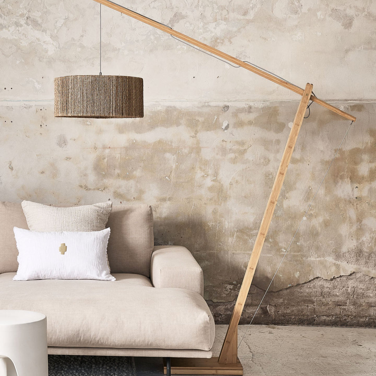Vloerlamp Iguazu - Bamboe/Jute