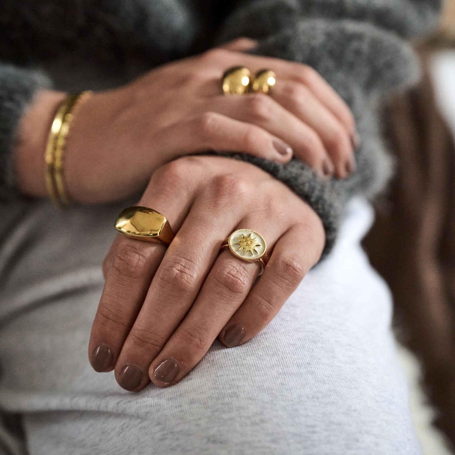 Grote rechthoek zegelring 18mm