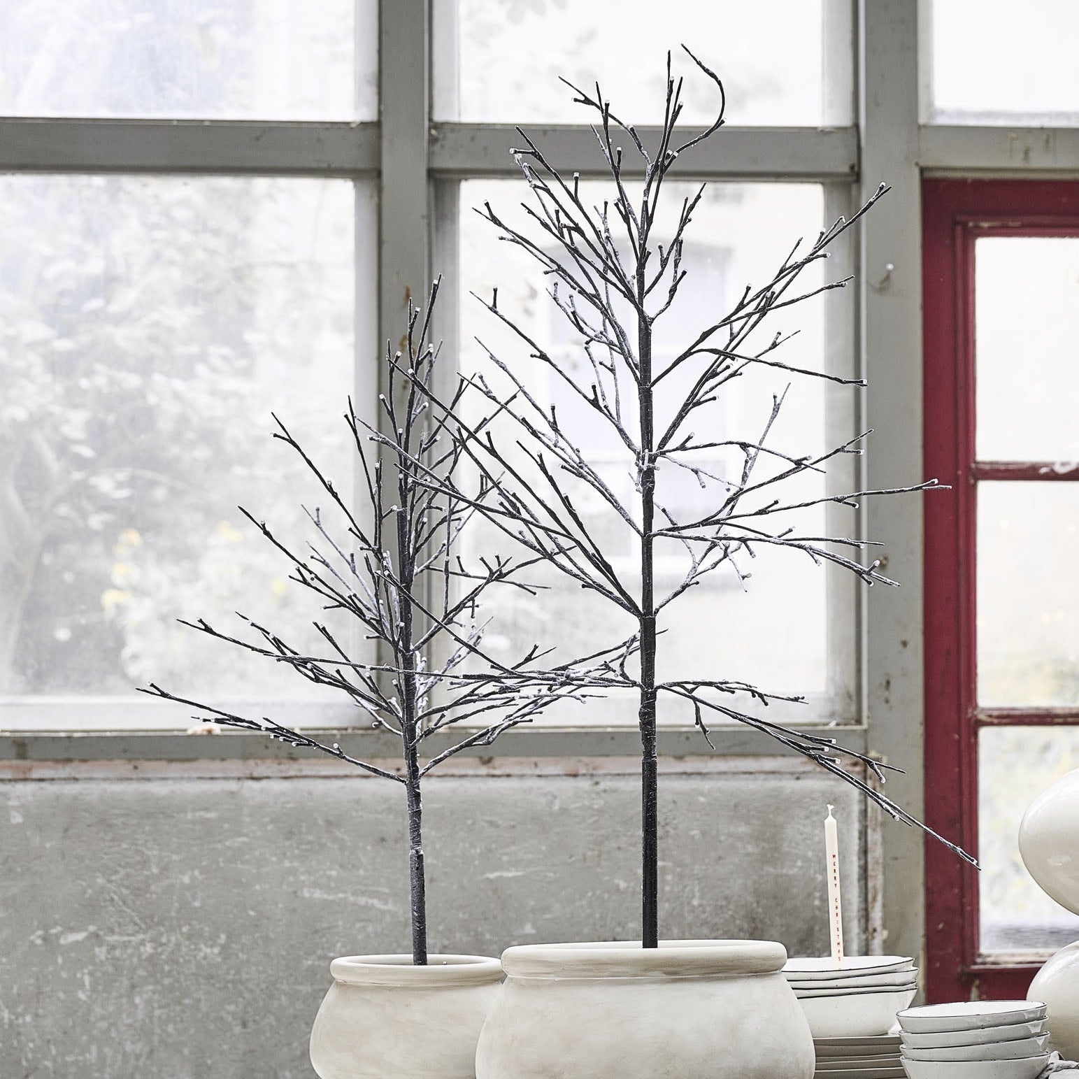 Alex Tree H90cm, Ø30cm, 120L, Snowy White
