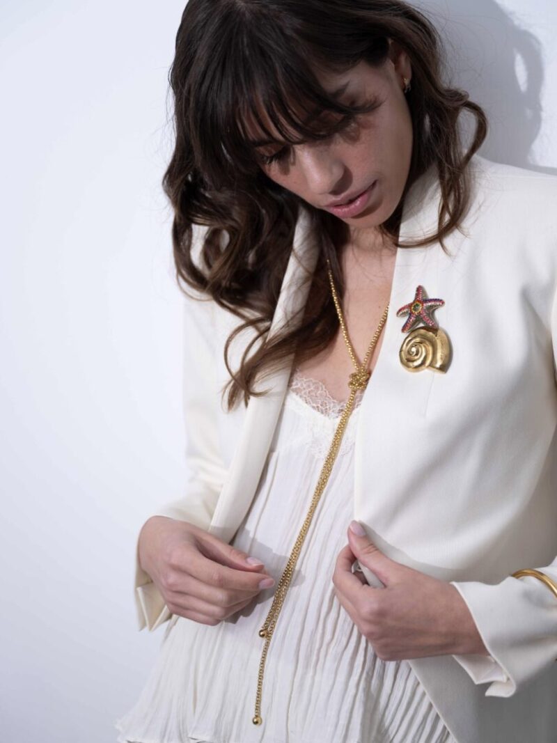 Lange knoop ketting / Goud