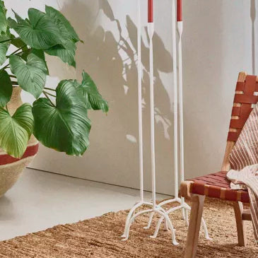 Kandelaar Lizzie op voet Off-White