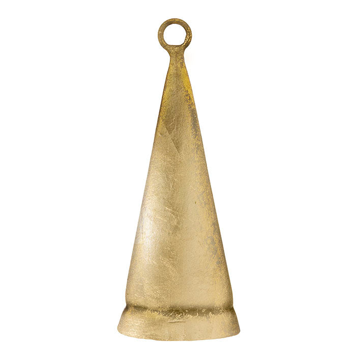 Bell H9cm Cone Golden - gouden decoratiebel van Bungalow Denmark