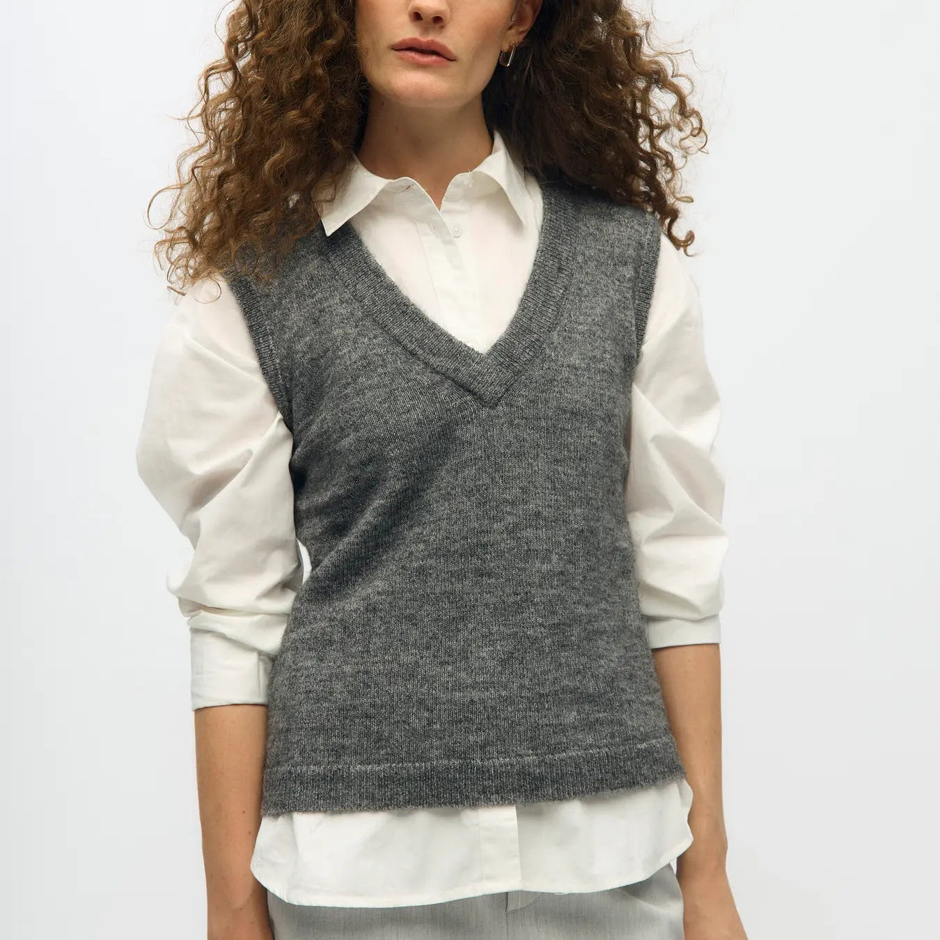 OBJDENISI S/L RE KNIT VEST NOOS