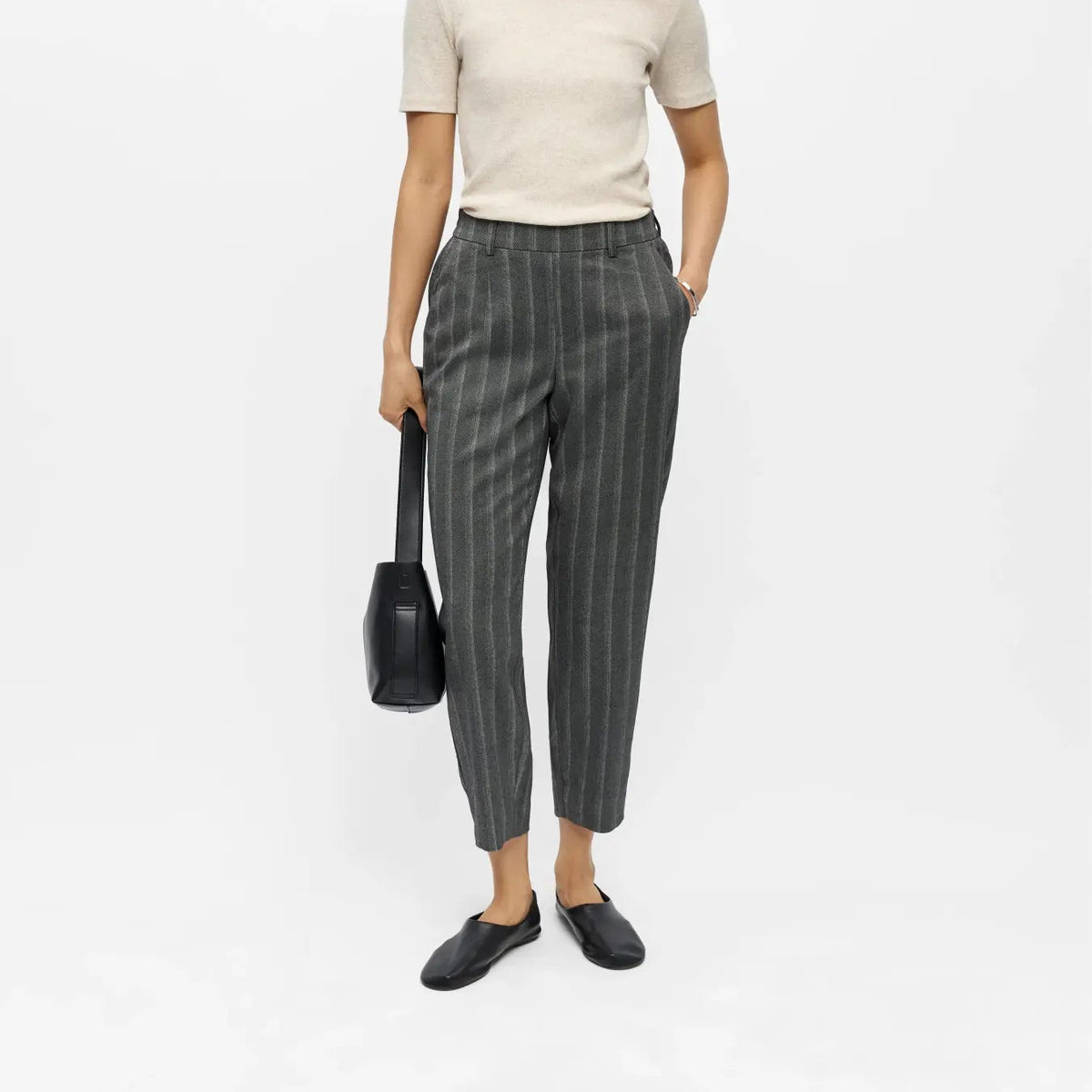 OBJLISA SLIM PANT AOP NOOS