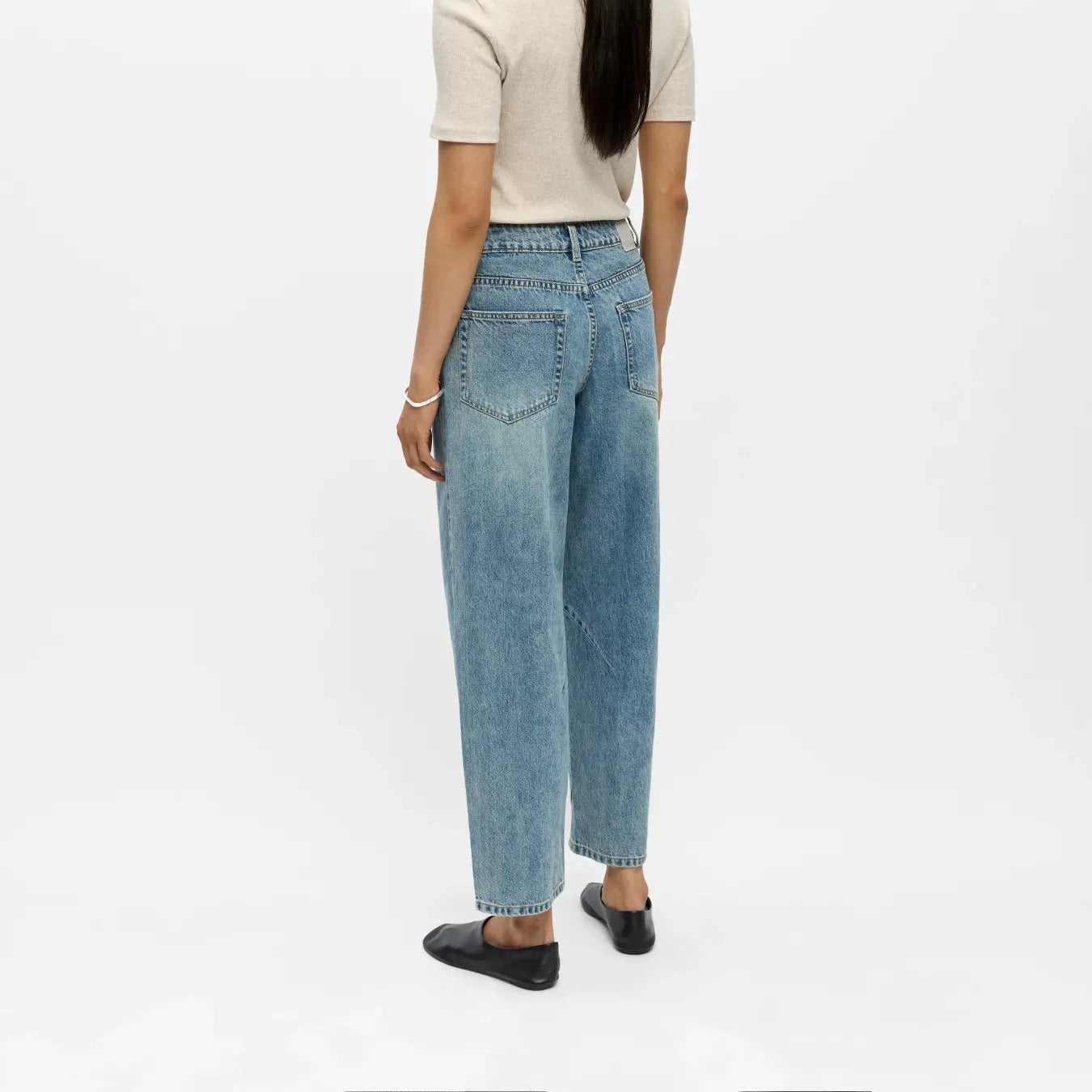 OBJMIU ZOE MW BARREL ANKLE JEANS NOOS