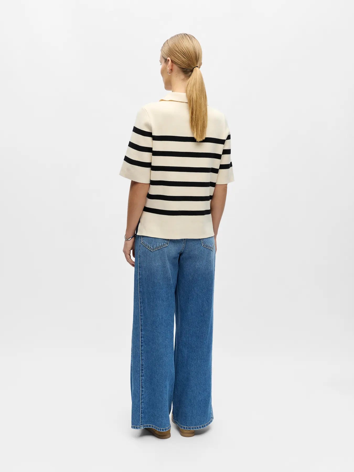 OBJREYNARD 2/4 LO POLO KNIT NOOS