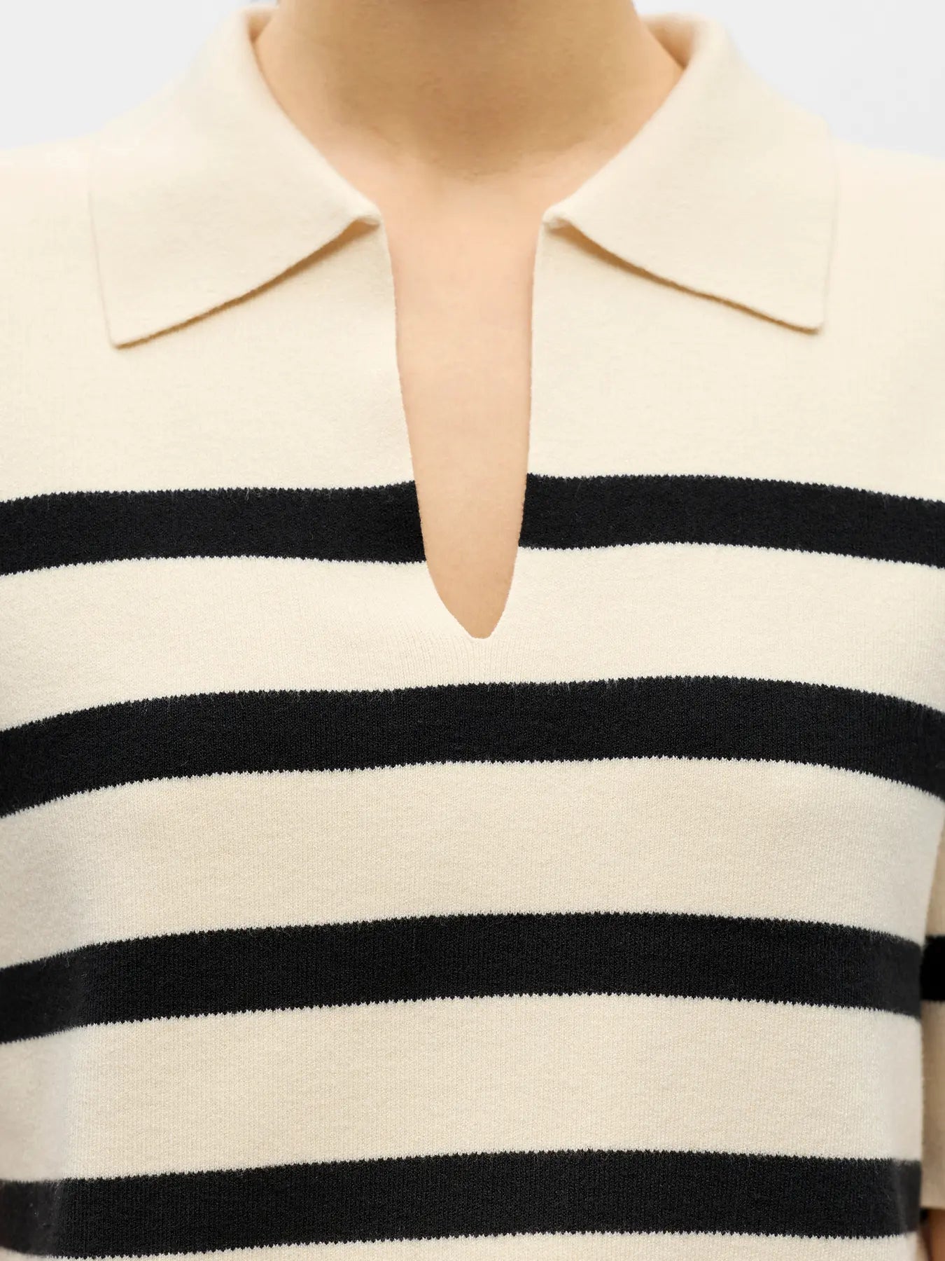 OBJREYNARD 2/4 LO POLO KNIT NOOS