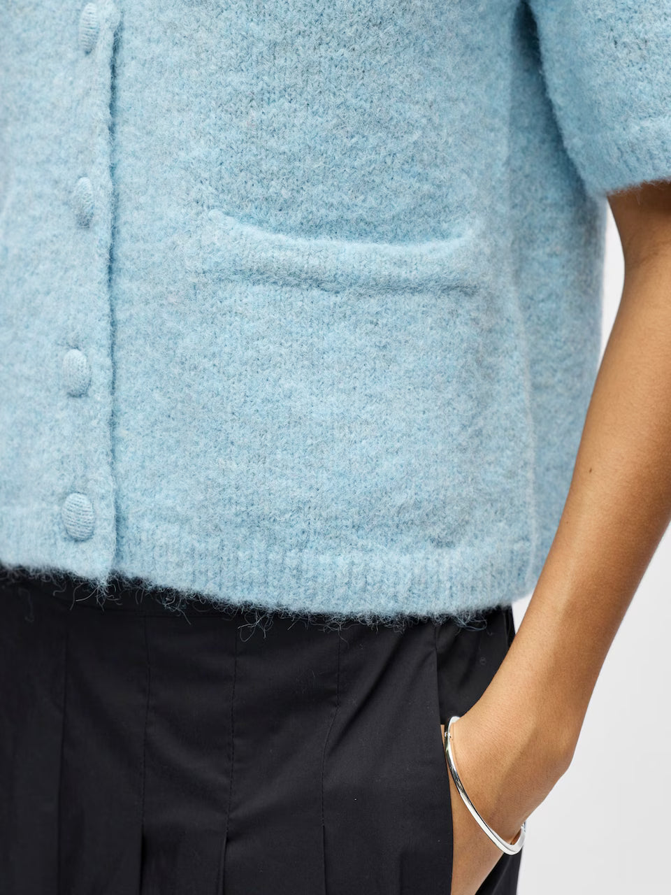 OBJSAGGIA RE SS V-NECK KNIT CARDIGAN DIV