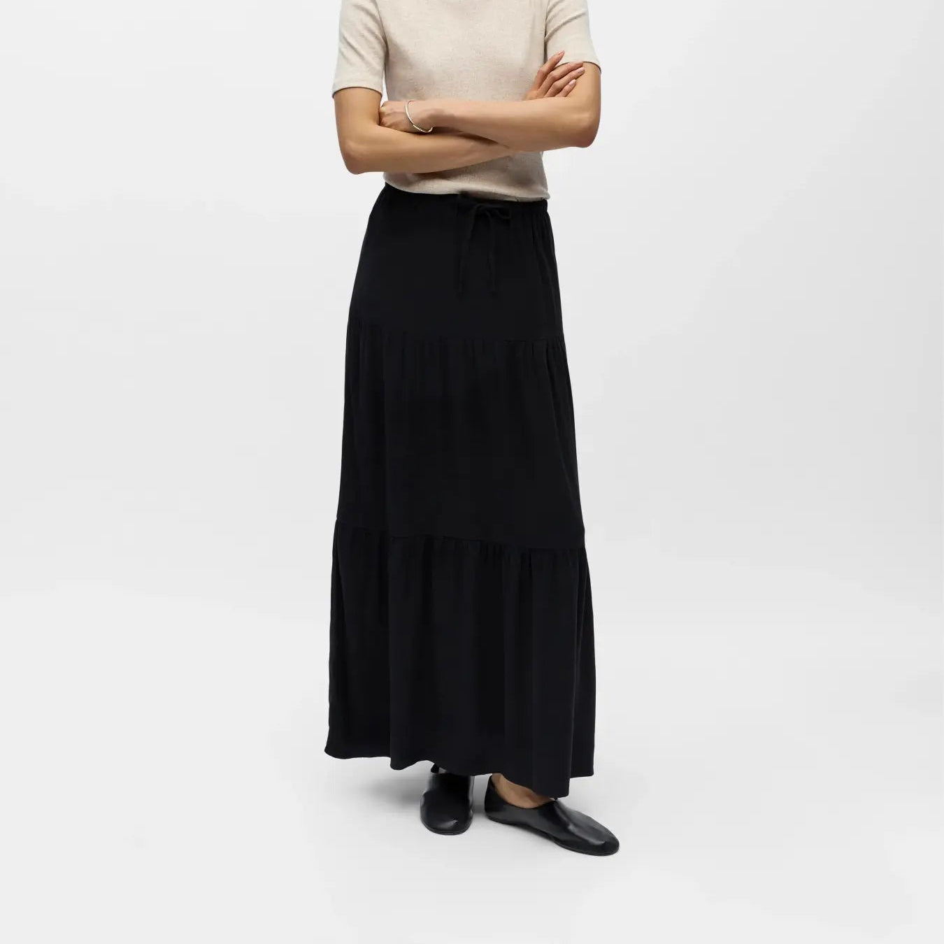 OBJSANNE MW LONG LAYER SKIRT NOOS
