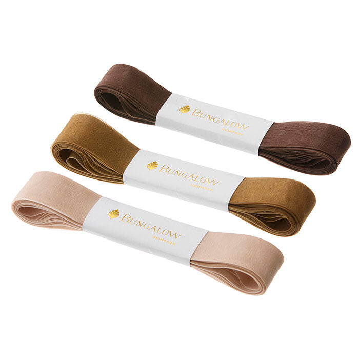 Ribbon Organza 22mm Sand set van 3 - Bungalow Denmark