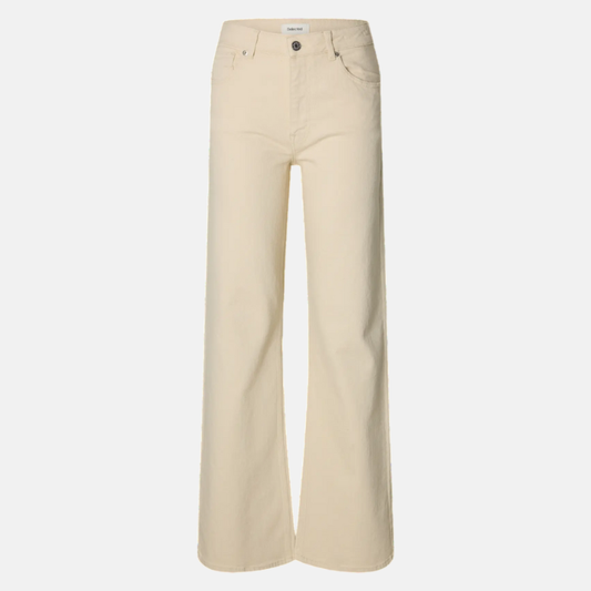 SLFWIDE BEA-KORI ECRU HW JEANS NOOS