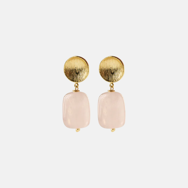 Ease Rose Quartz Earrings
