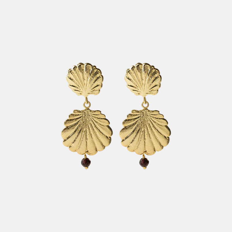 Expressive Garnet Earrings