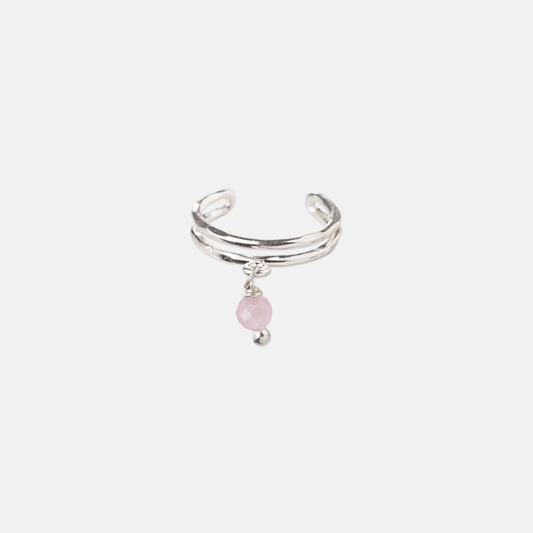 Gemstone Ear Cuff Rose Quartz