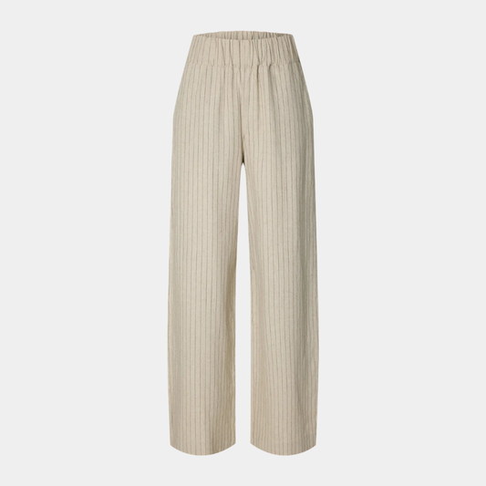 SLFMARIAM MW WIDE LINEN BLEND PANT B