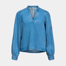 OBJFRAME V-NECK RE DENIM TOP DIV